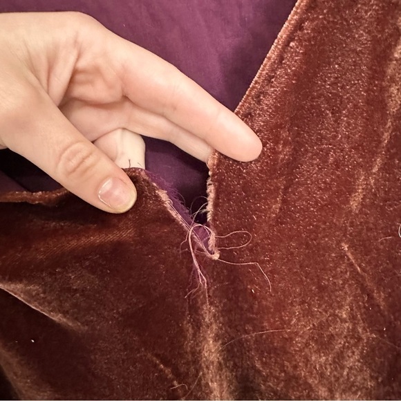 NWT Free People OB1362945 Gum Drop Mini Dress size XS Chocolate Brown Velvet - Picture 2 of 4